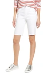 Hue High Waist Bermuda Shorts In White