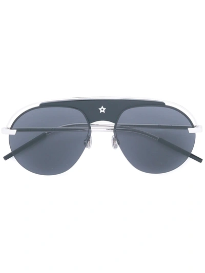 Dior 'dio(r)evolution' Acetate Top Bar Metal Aviator Sunglasses In Blue