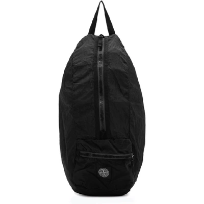 Stone Island Packable Garment-dyed Nylon Metal Backpack In V0029 Black