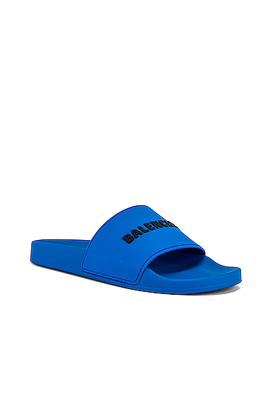 balenciaga blue slides