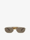 Alain Mikli A04014 Rectangle-frame Sunglasses In Black/brown