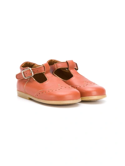 Pèpè Babies' Leather Pre-walker Shoes In Brown