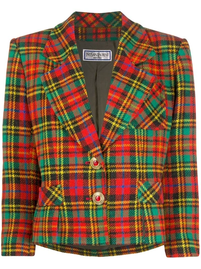 Pre-owned Saint Laurent Tartan Jacket In Red