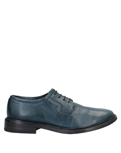 Premiata Lace-up Shoes In Deep Jade