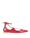Aquazzura Ballet Flats In Red