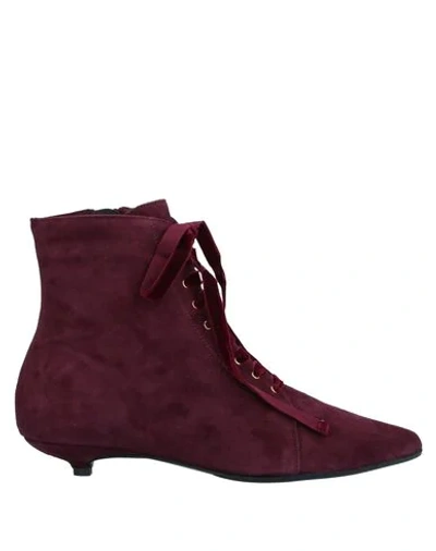 Anna Baiguera Ankle Boots In Deep Purple