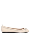 Tod's Ballet Flats In Ivory