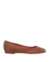 Santoni Ballet Flats In Brown