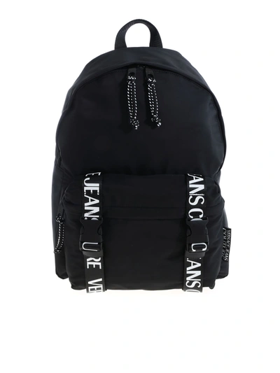 Versace Jeans Couture Backpack In Black Polyamide