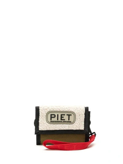 Piet Logo Strap Wallet In Green