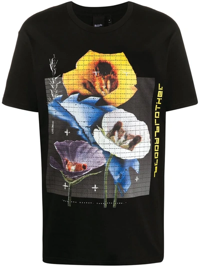 Blood Brother Botanist Floral-print T-shirt In Black