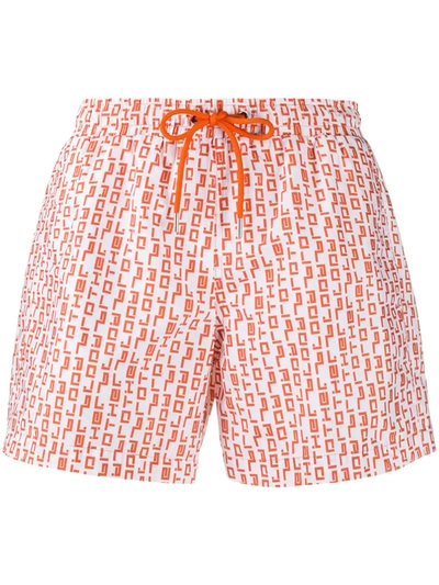 Blood Brother Duke Printed Swims Shorts In White