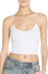 Free People Brami Skinny Strap Crop Top In White