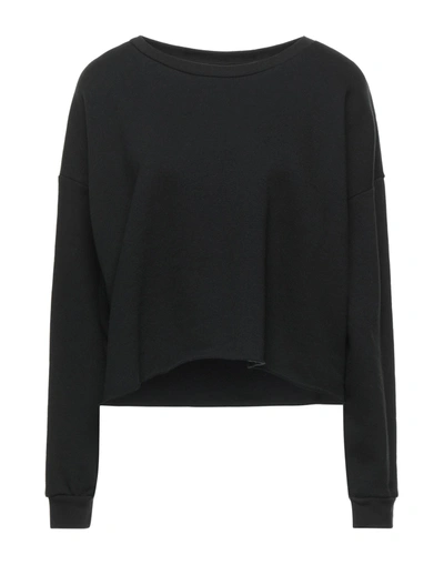 Alternative Cotton Blend Interlock Sweatshirt In Black