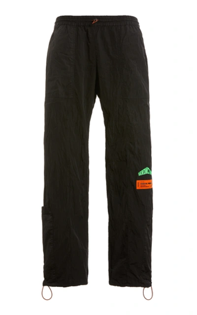 Heron Preston Embroidered Shell Joggers In Black
