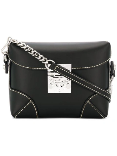 Mcm Foldover Belt Bag In Black