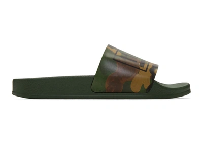 Pre-owned Off-white  Double Arrow Sliders Camo