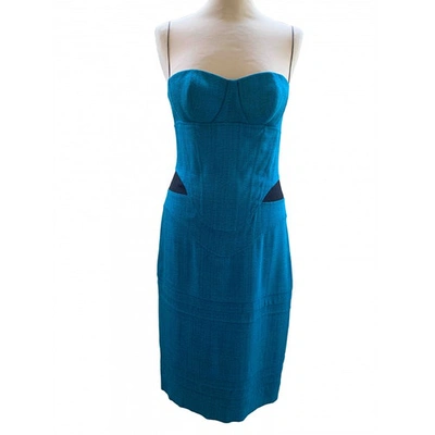 Pre-owned Antonio Berardi Mid-length Dress In Turquoise