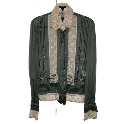 Pre-owned Valentino Silk Shirt In Green