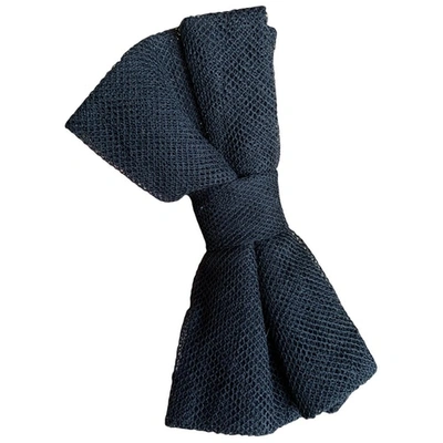 Pre-owned Lanvin Wool Tie In Black