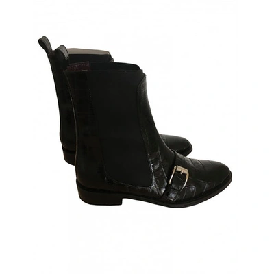 Pre-owned Opening Ceremony Leather Boots In Black