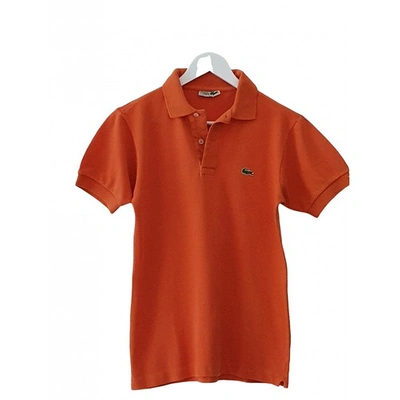 Pre-owned Lacoste Orange Cotton Top