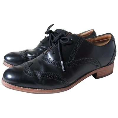 Pre-owned Sebago Leather Lace Ups In Black
