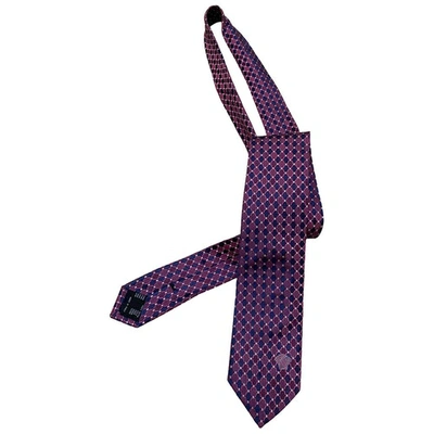 Pre-owned Versace Tie In Purple