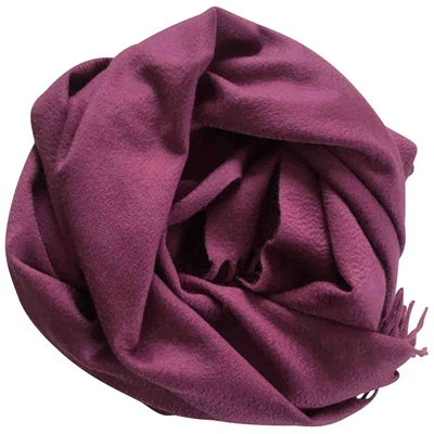 Pre-owned Loro Piana Cashmere Scarf In Burgundy