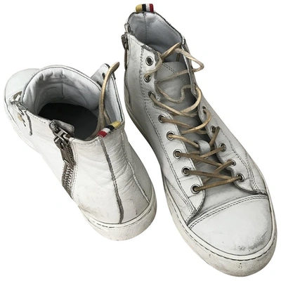 Pre-owned Low Brand Leather Lace Ups In White