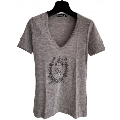 Pre-owned Dolce & Gabbana Grey Wool  Top