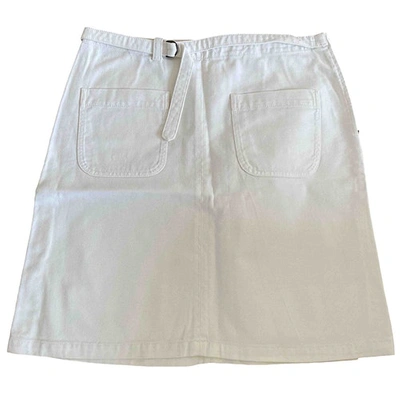 Pre-owned Dries Van Noten Mini Skirt In Ecru