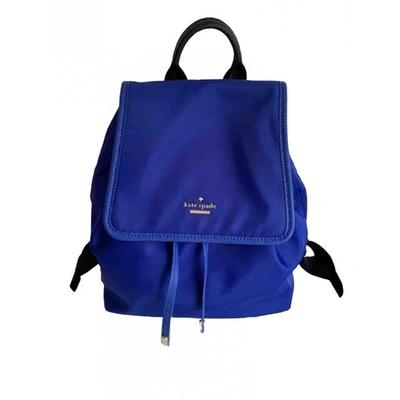 Pre-owned Kate Spade Cloth Backpack In Blue