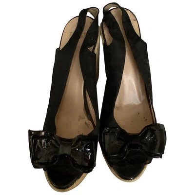 Pre-owned Bally Cloth Sandal In Black