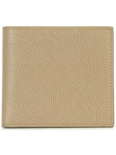Thom Browne Billfold Wallet In Grey Pebble Grain In Grey