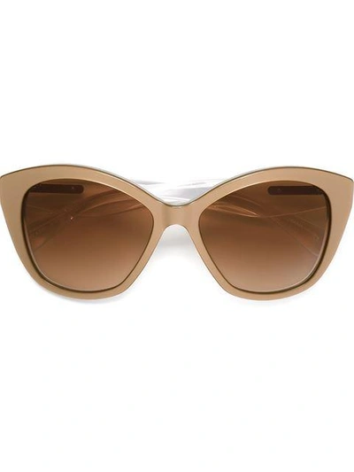 Dolce & Gabbana Essential Cat Eye Sunglasses In Transparent Brown/brown