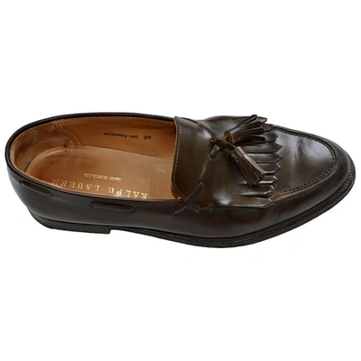 Pre-owned Ralph Lauren Brown Leather Flats