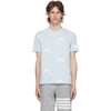 Thom Browne Allover Dolphin Icon Print Tee In 480 Ltblue