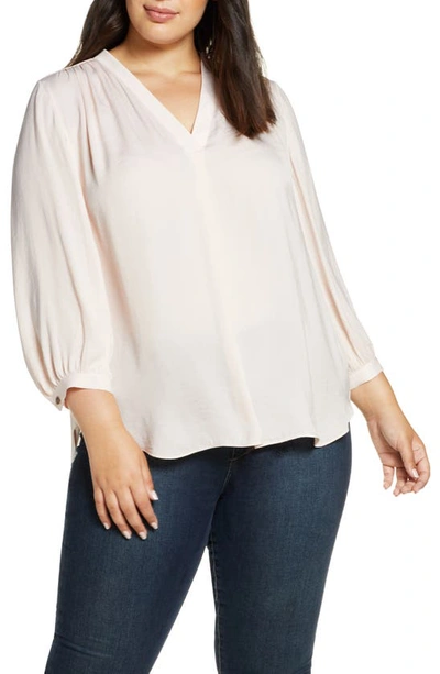 Vince Camuto Rumple Fabric Blouse In Pink Blush