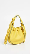 Behno Ina Mini Crossbody Leather Bag In Yellow/cornflower