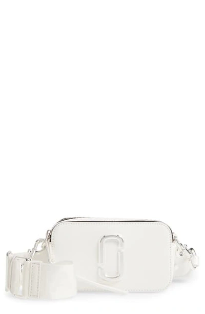 The Marc Jacobs Snapshot Leather Crossbody Bag In White