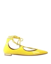 Aquazzura Ballet Flats In Yellow