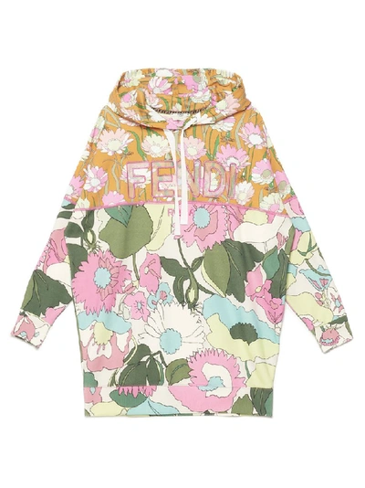 Fendi Windflowers Hoodie In Multi