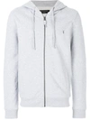 Allsaints Mens Greymarl Raven Slim-fit Cotton-fleece Hoody S