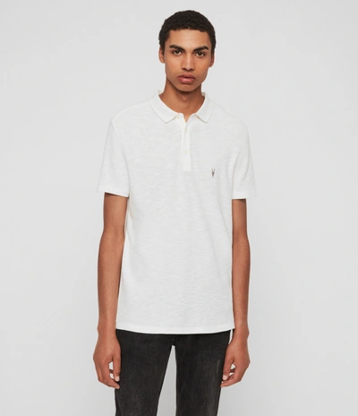 Allsaints Muse Regular Fit Polo Shirt In Optic White