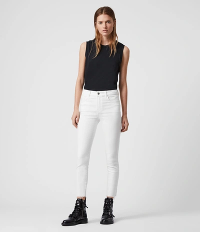 Allsaints Cali Straight Fit Jeans In Natural White