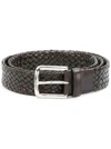 Church's Woven Square Buckle Belt In Brown