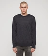 Allsaints Lang Merino Crew Sweater In Blue