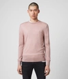 Allsaints Mens Mode Merino Crew Jumper In Pink