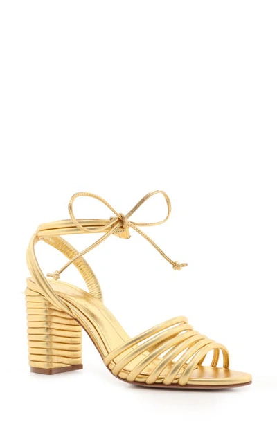 Schutz Women's Lanna High-heel Sandals In Gold Leather